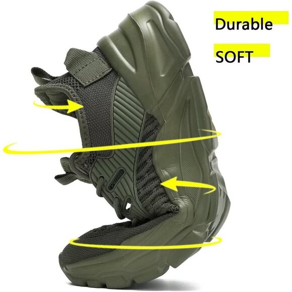 Men\'s Mesh ArmyGreen Non Slip Breathable, Athletic Sports Fashion Sneakers Shoes main image 7